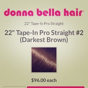 Donna Bella 22” pro TAPE IN Hair Extensions